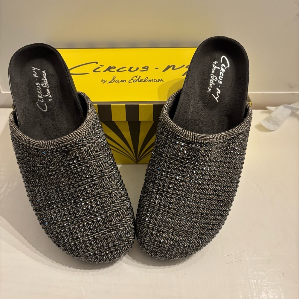 Circus by Sam Edelman Elegant Black Charcoal Gray Multi Slip-On Shoes - Picture 2 of 11